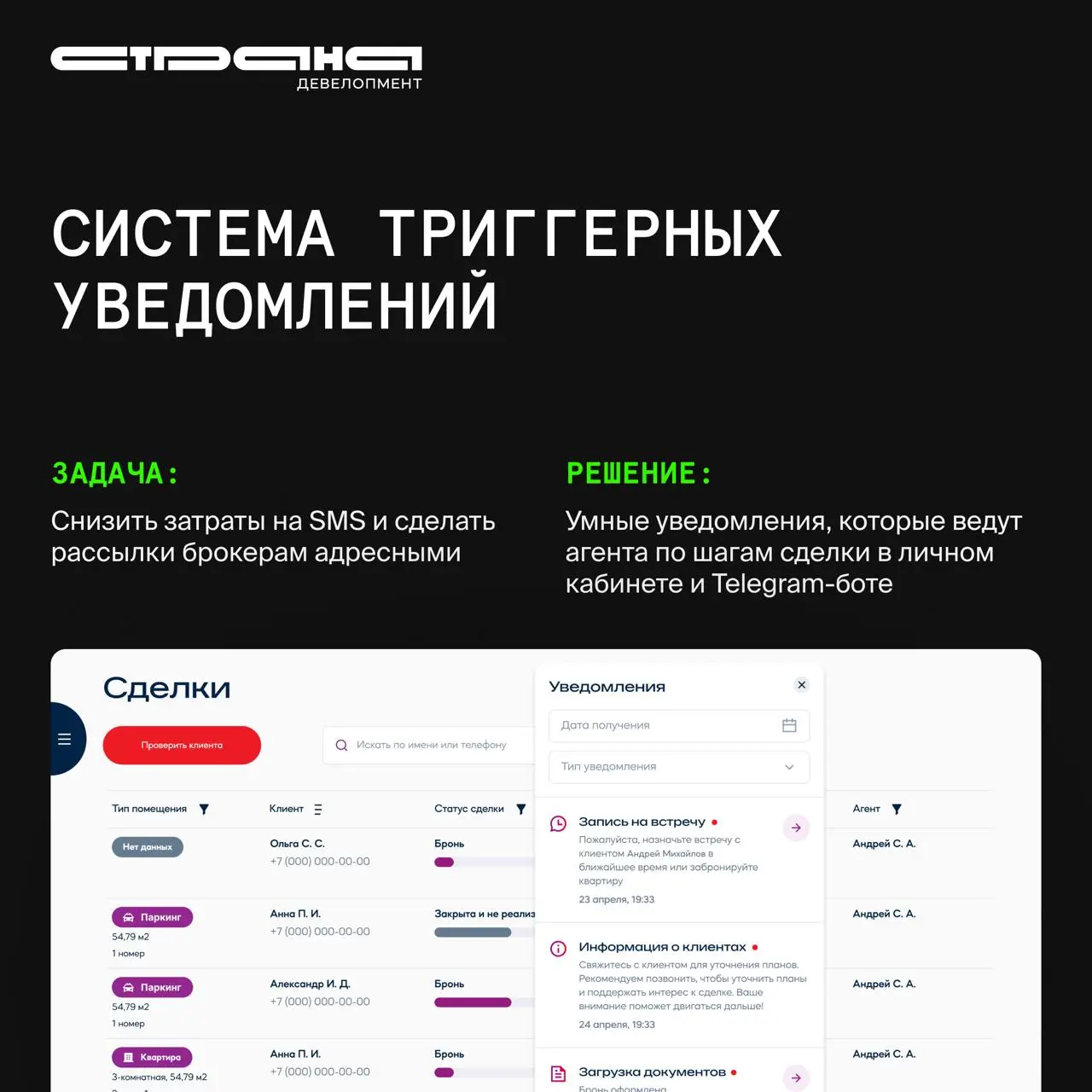 ⏺ Показываем на примерах, как наши IT-решения разгружают отделы продаж и ускоряют стройку!
В карточках разобрали свежие проекты — листайте, чтобы узнать, с какими задачами приходили клиенты и как мы и... | Сетка — социальная сеть от hh.ru