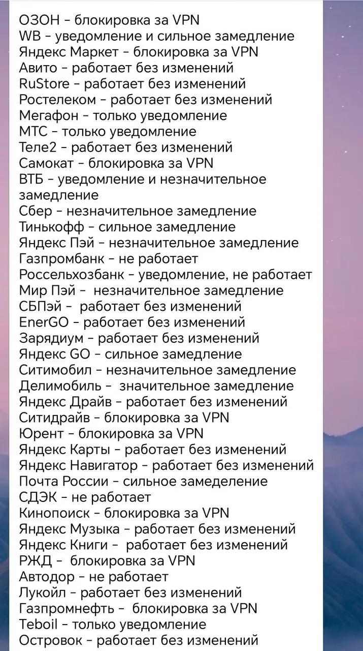 Какие российские приложения работают с VPN - вышла памятка. Первая картинка: софт без раздельного туннелирования. Вторая - с ним | Сетка — социальная сеть от hh.ru