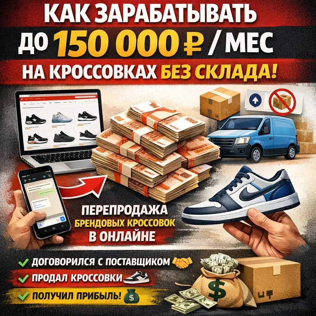 Как зарабатывать до 150 000 ₽/мес на кроссовках без склада | Сетка — социальная сеть от hh.ru