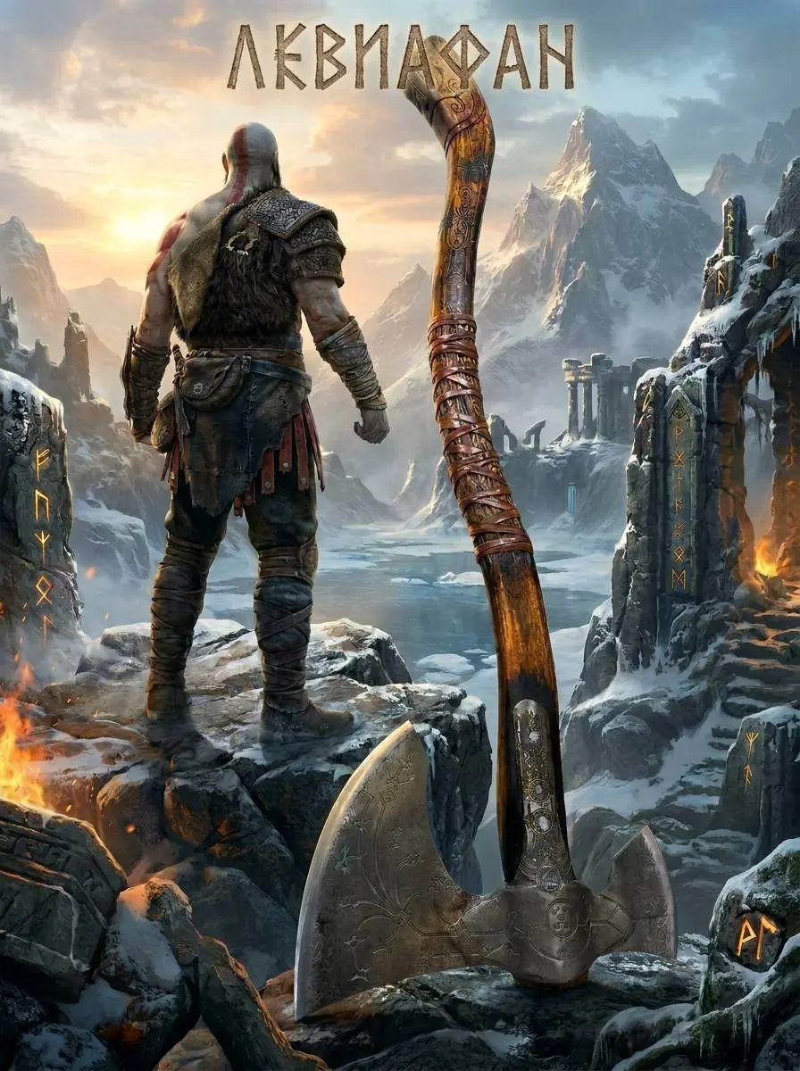 Левиафан (ориг. Leviathan Axe) — двуручный боевой топор, основное наступательное оружие Кратоса в игре God of War | Сетка — социальная сеть от hh.ru