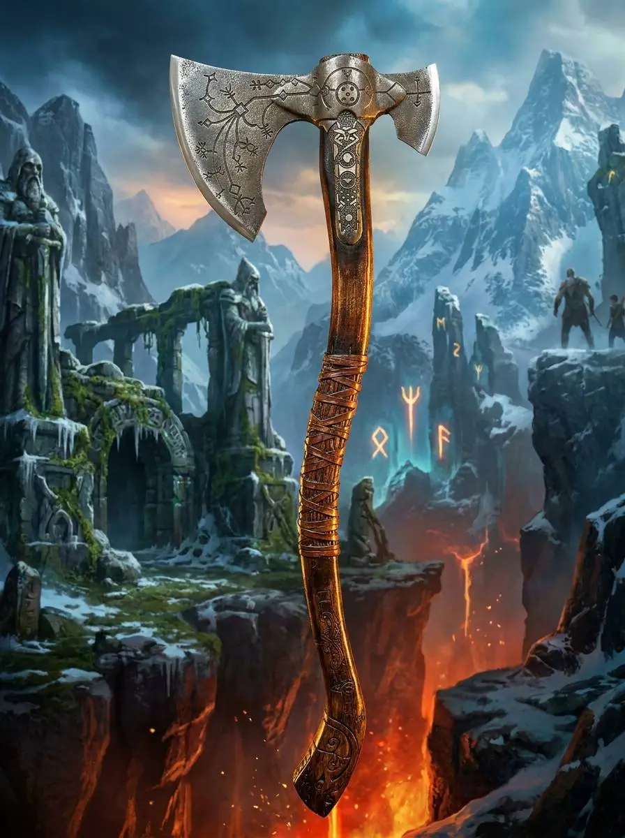 Левиафан (ориг. Leviathan Axe) — двуручный боевой топор, основное наступательное оружие Кратоса в игре God of War | Сетка — социальная сеть от hh.ru
