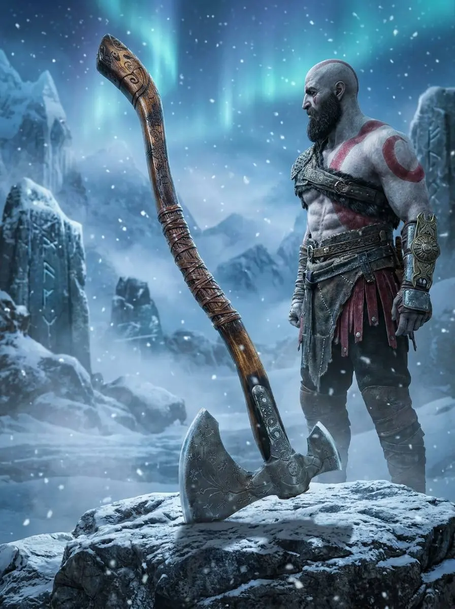 Левиафан (ориг. Leviathan Axe) — двуручный боевой топор, основное наступательное оружие Кратоса в игре God of War | Сетка — социальная сеть от hh.ru