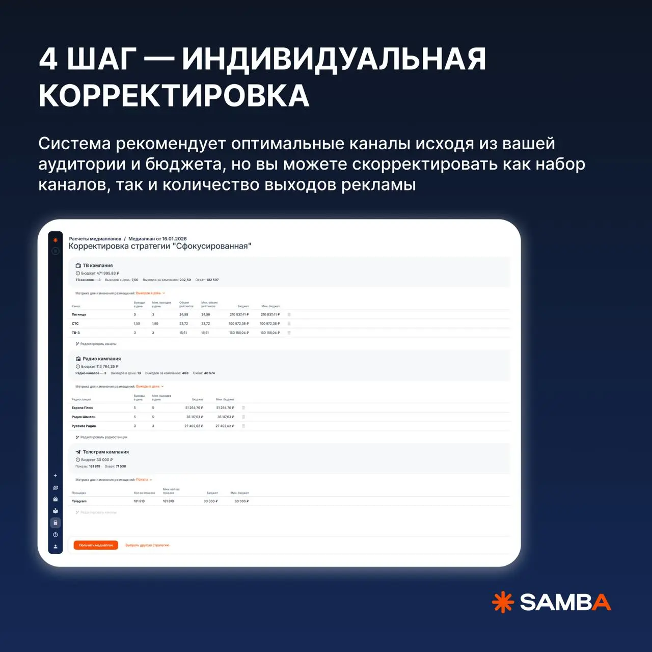 🔥 Как быстро рассчитать рекламный запуск на ТВ, радио и в диджитал?
У нас через Samba, давайте на примере 😎
Наше дано: ниша — туризм и отдых, город — Сочи
Задача: максимально прицельно показаться ауди... | Сетка — социальная сеть от hh.ru