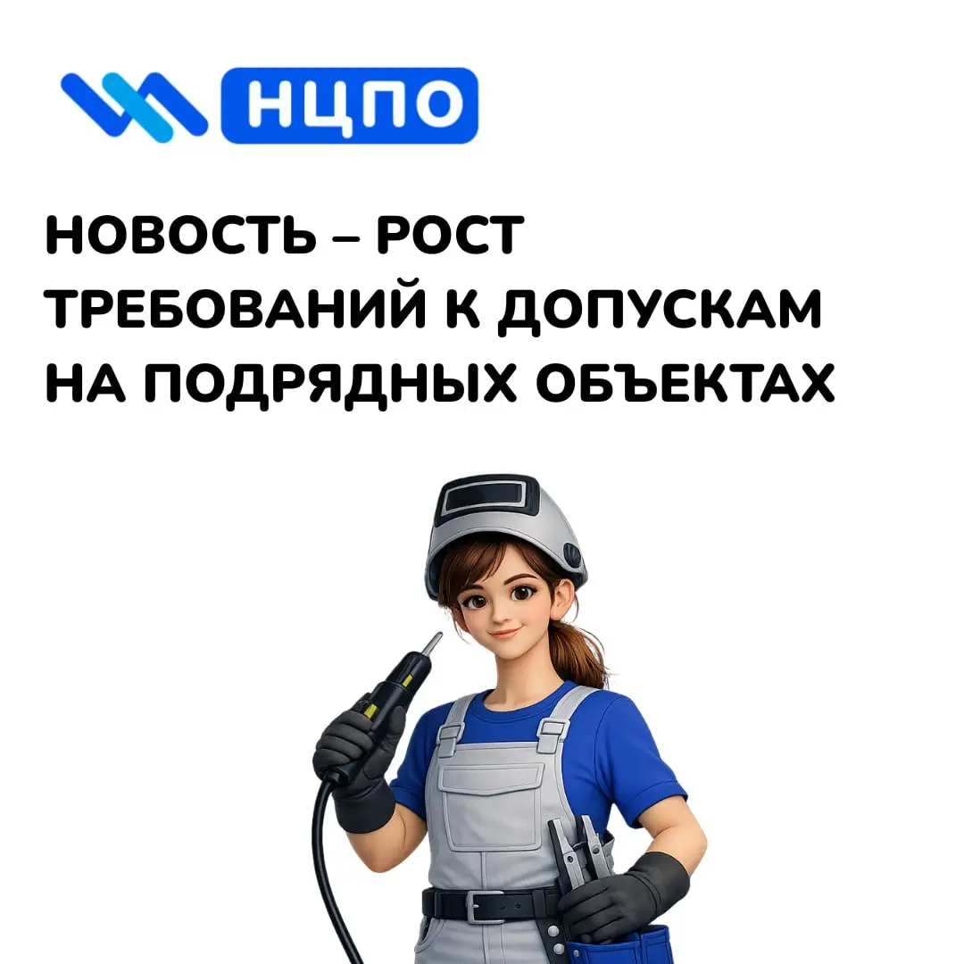 📰 Новость – рост требований к допускам на подрядных объектах
За последний год работодатели и заказчики всё чаще проверяют не только наличие профессии, но и актуальность документов – разряд, протоколы ... | Сетка — социальная сеть от hh.ru