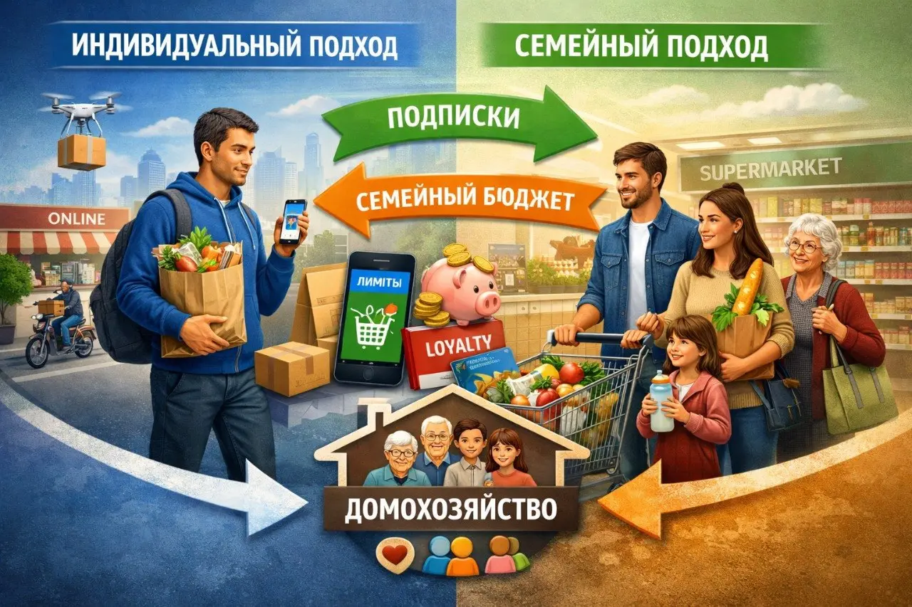 Переход от индивидуализма к семейному потреблению в grocery-сегменте 2026: портрет нового "золотого" сегмента
Долгое время развитие ритейла описывали через простую дихотомию: офлайн умирает, онлайн ра... | Сетка — социальная сеть от hh.ru