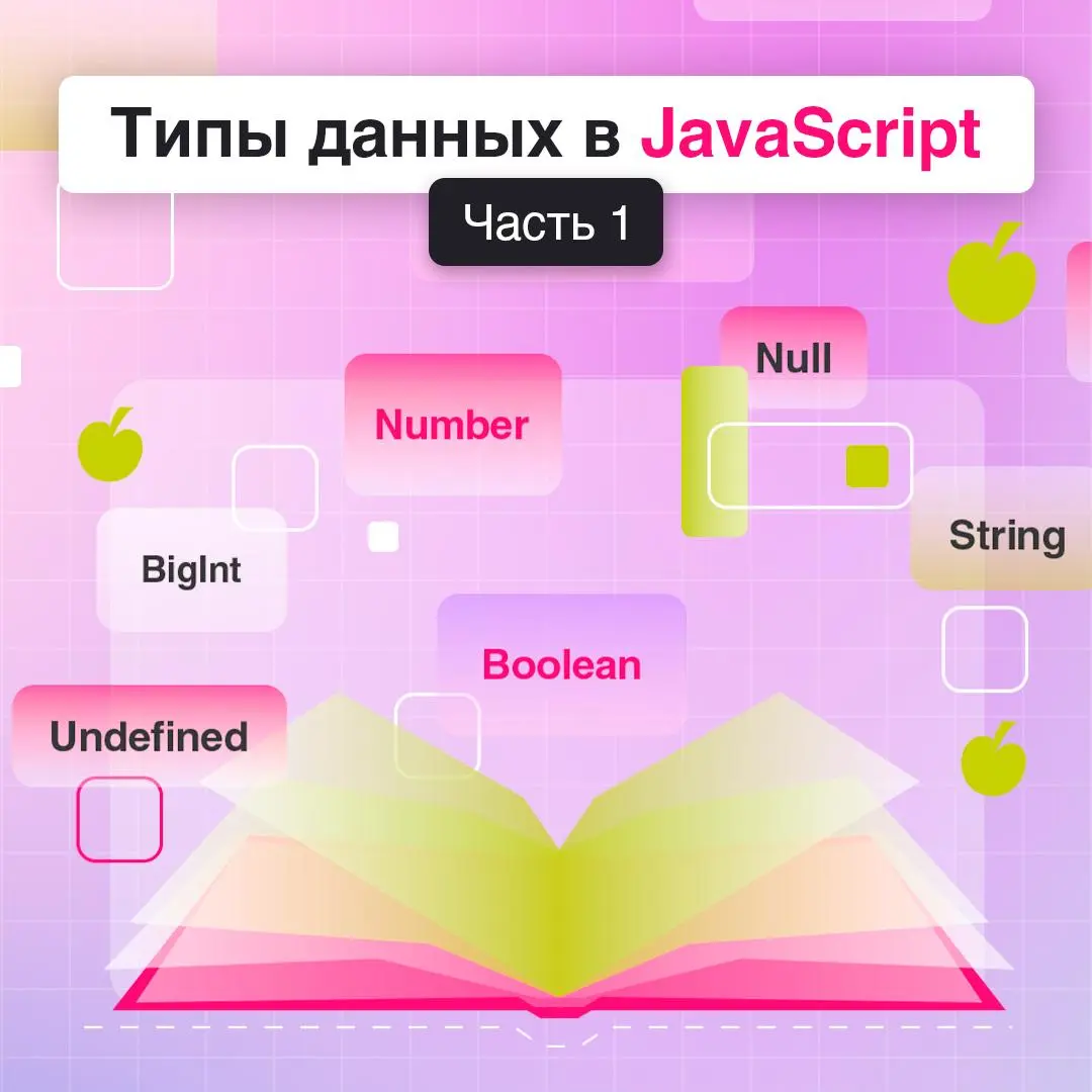 Типы данных в JavaScript ⚙️
JS — язык с динамической типизацией: тип переменной не задается вручную, а определяется автоматически | Сетка — социальная сеть от hh.ru
