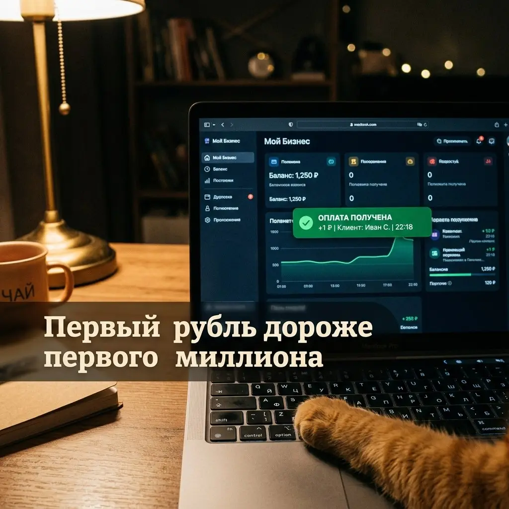 Первая оплата за моего кот-сммщика
Неделю назад запустила продукт. Зарегистрировалось много пользователей, но ни одной оплаты. Ноль. Тишина | Сетка — социальная сеть от hh.ru