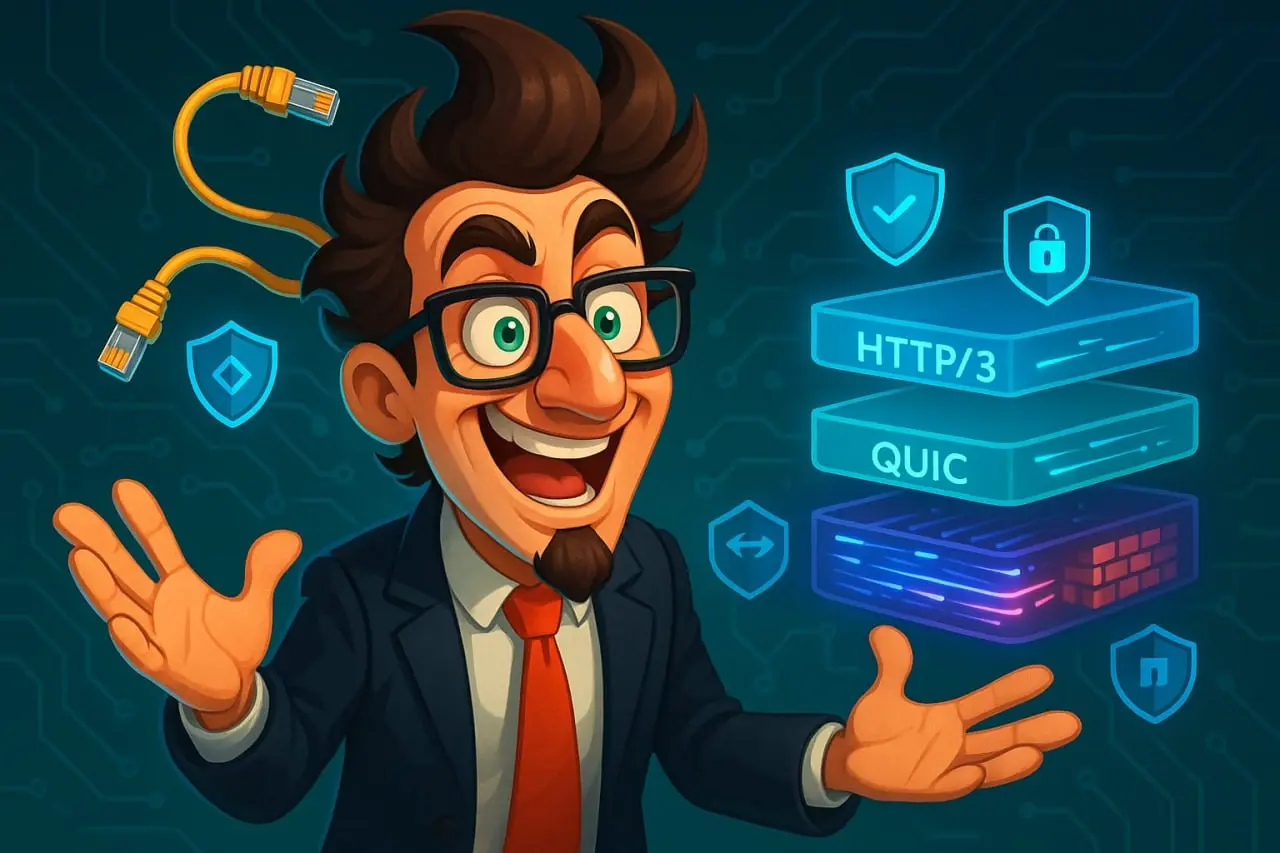 🚀 HTTP/3 и QUIC: зачем интернету понадобился ещё один протокол
На первый взгляд HTTP/3 кажется просто ещё одной новой версией HTTP, которую можно отложить “на потом”. Но на деле история тут глубже | Сетка — социальная сеть от hh.ru