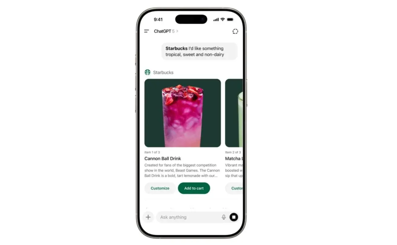 Довольно интересная стратегия Starbucks с ChatGPT. Они создали чат, где пользователь может описать напиток, который он хотел бы попробовать, и получить персонализированную рекомендацию | Сетка — социальная сеть от hh.ru