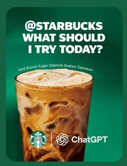 Довольно интересная стратегия Starbucks с ChatGPT. Они создали чат, где пользователь может описать напиток, который он хотел бы попробовать, и получить персонализированную рекомендацию | Сетка — социальная сеть от hh.ru