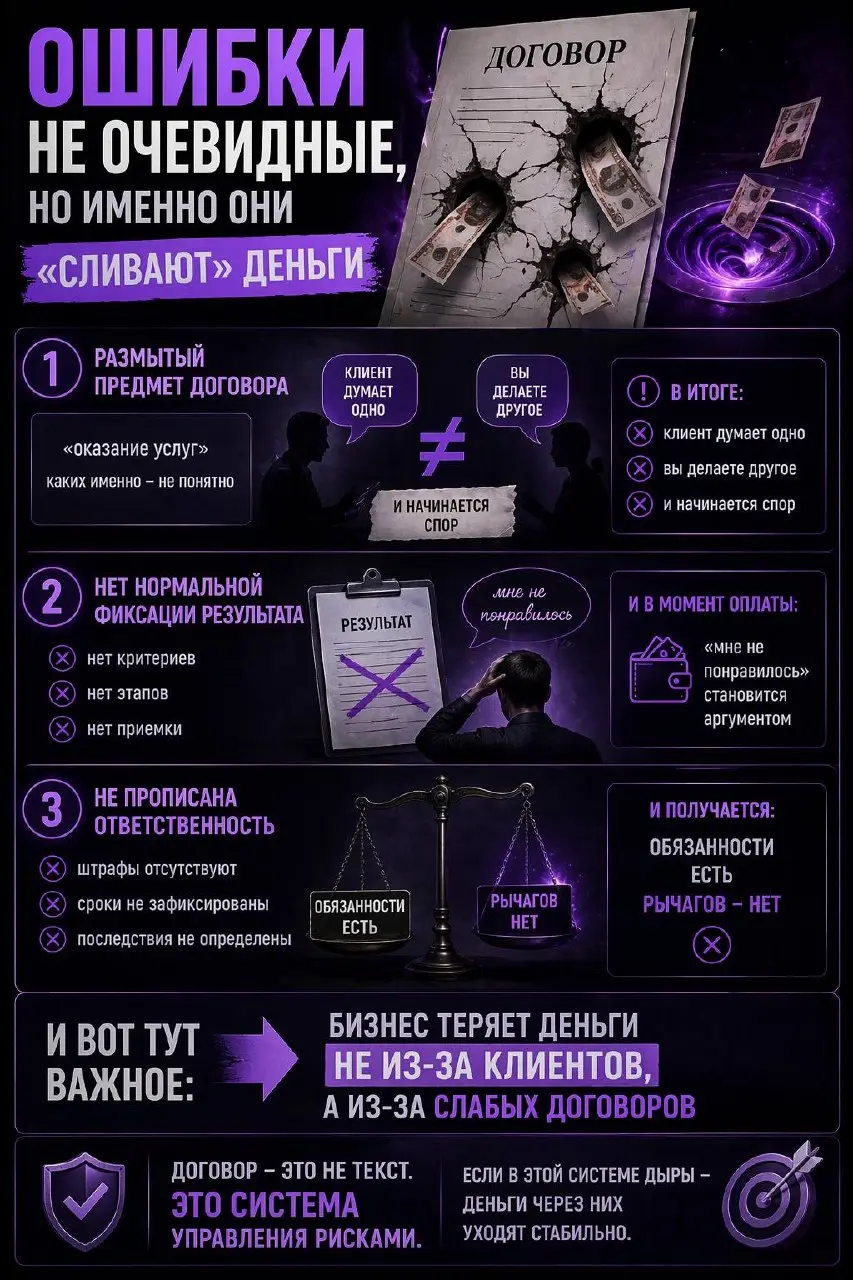 Ошибки не очевидные
но именно они «сливают» деньги
И самое неприятное — вы их не видите.
Потому что формально договор есть.
А по факту — он не работает.
📌Ошибка 1 | Сетка — социальная сеть от hh.ru