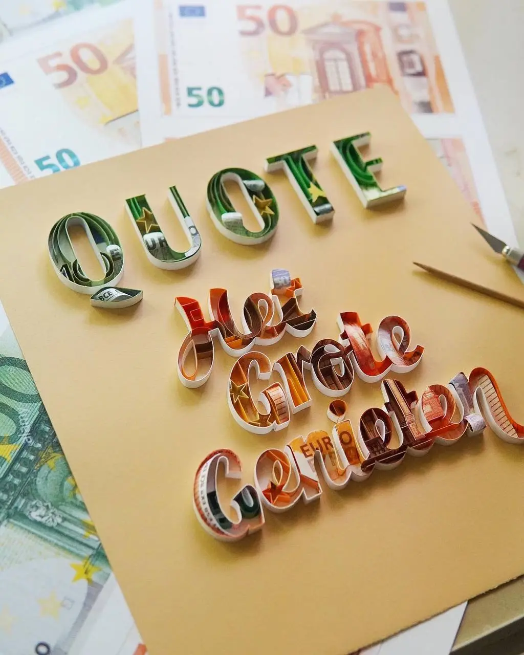 Иногда леттеринг может стать самой идеей. Вот как раз такой проект — Quote Magazine Cover от Sabeena Karnik.
Здесь тема номера — деньги | Сетка — социальная сеть от hh.ru