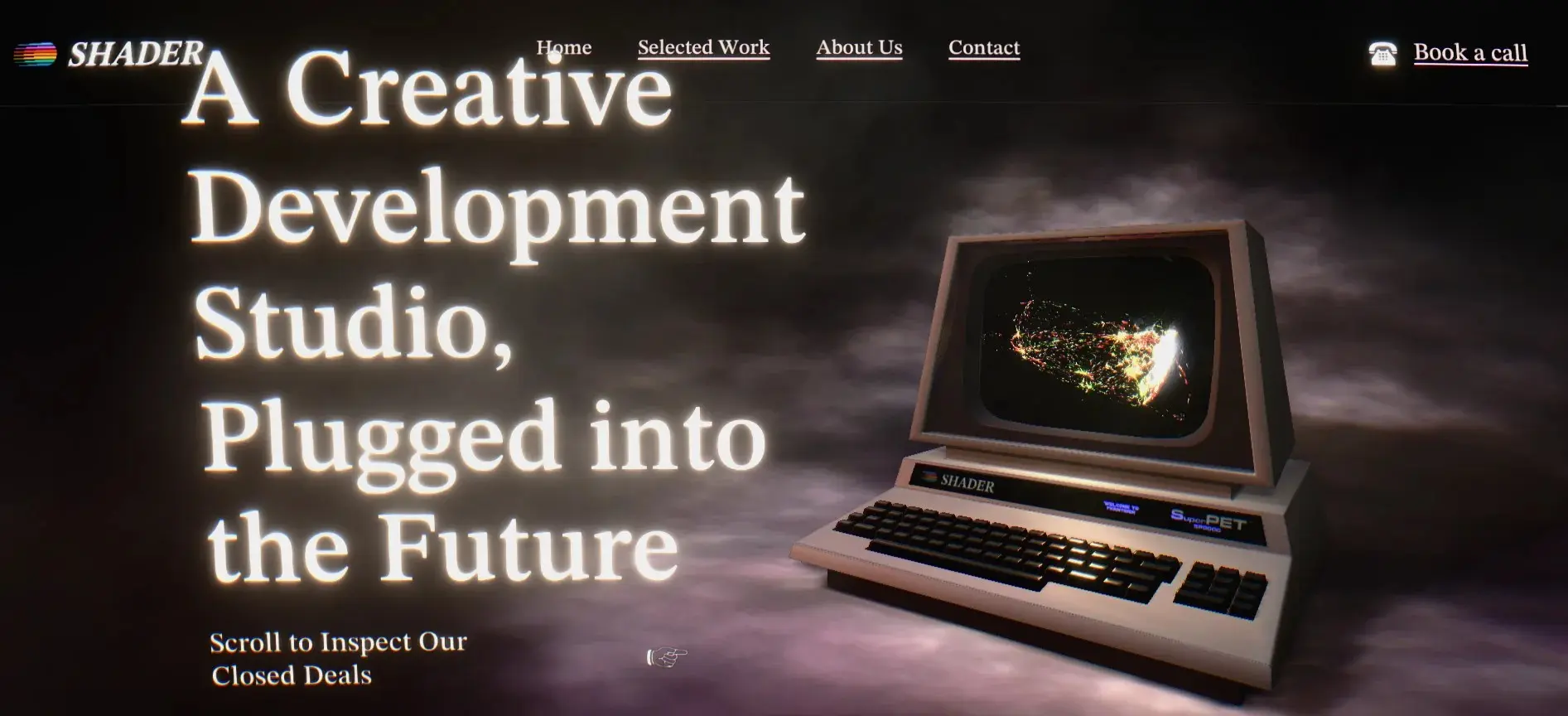 Сайт Shader: ретро-эстетика, минимализм и при этом… | Сетка — социальная сеть от hh.ru