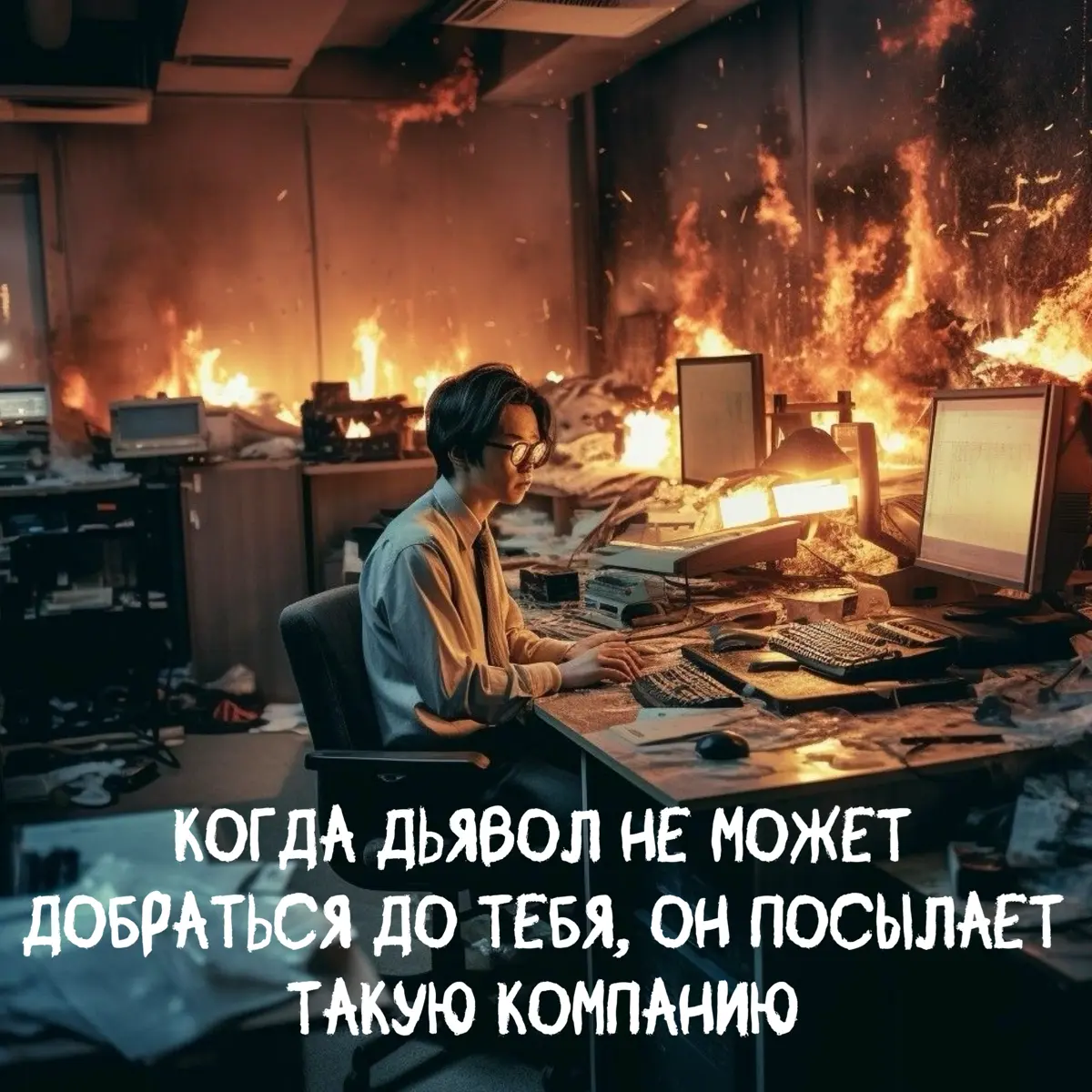 🔥Когда дьявол не может добраться до тебя, он дает компанию | Сетка — социальная сеть от hh.ru