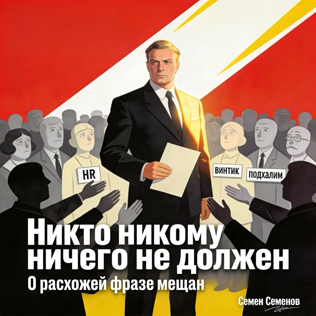 «Никто никому ничего не должен». О расхожей фразе мещан. | Сетка — социальная сеть от hh.ru