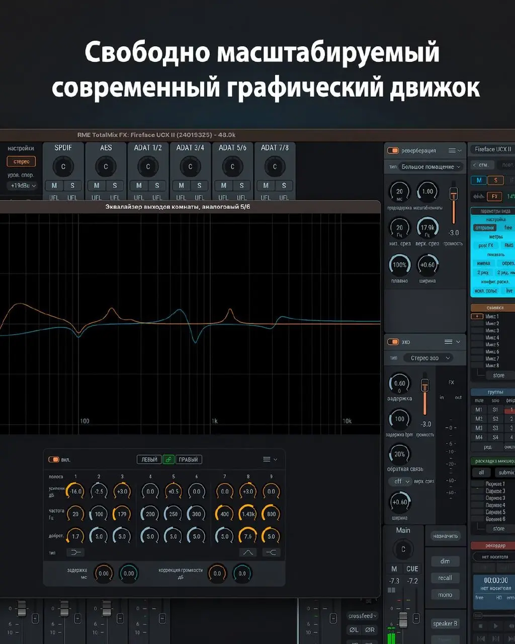 Мы особо и не ждали, но дождались!
RME выкатила TotalMix FX Version 2.
Новый тоталмикс, как и всегда, работает со ВСЕМИ интерфейсами RME, использующими TotalMix: от Multiface до UFX III | Сетка — социальная сеть от hh.ru