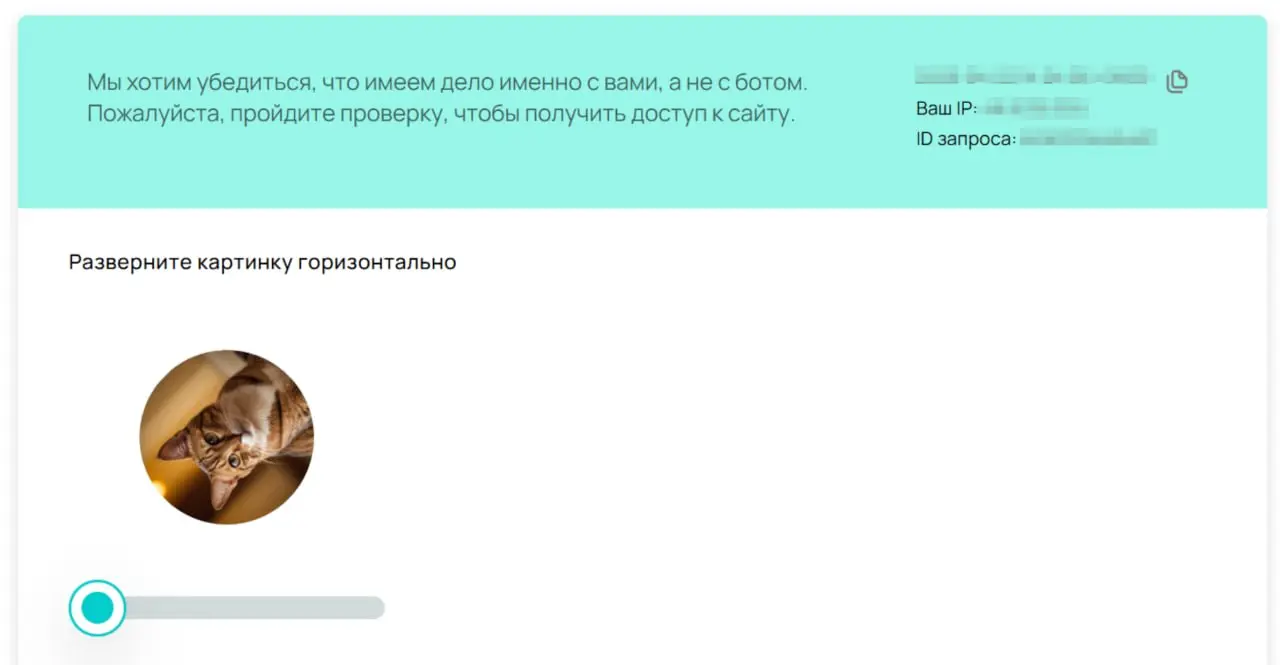 Парсим сайт Перекрестка для проекта poisk.im и вот такая смешная капча появилась. Смешная, но не очень простая. Надо кошечку крутить | Сетка — социальная сеть от hh.ru