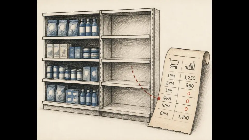 Пустая полка - это не проблема грузчика. Это проблема данных
Именно поэтому многие компании слишком рано бегут в AI.
Хотя сначала достаточно открыть чек.
Я решал это вживую в одной сети | Сетка — социальная сеть от hh.ru