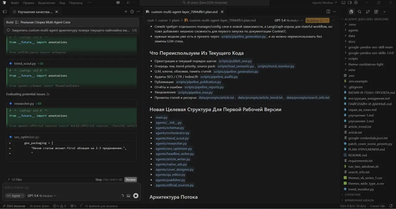 АГЕНТЫ УПРАВЛЯЮТ АГЕНТАМИ
Система, которая ведет мой Дзен была собрана наверное в числе первых через вайбкодинг
И она была плоской, где один код делал все действия
Со временем, я узнавала много нового... | Сетка — социальная сеть от hh.ru
