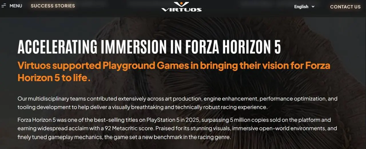 Продажи Forza Horizon 5 на PlayStation 5 превысили 5 миллионов копий — такую оценку предоставила студия Virtuous, участвующая в аутсорсинге крупных игровых проектов | Сетка — социальная сеть от hh.ru