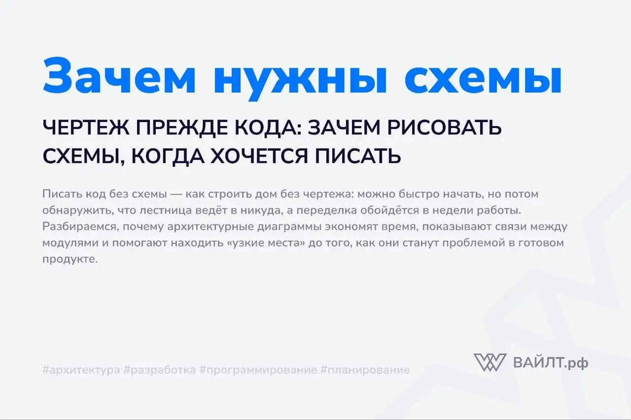 У каждого разработчика есть соблазн сразу открыть редактор кода и начать писать. Кажется, что это и есть настоящая работа: строки бегут, функционал появляется, прогресс налицо | Сетка — социальная сеть от hh.ru