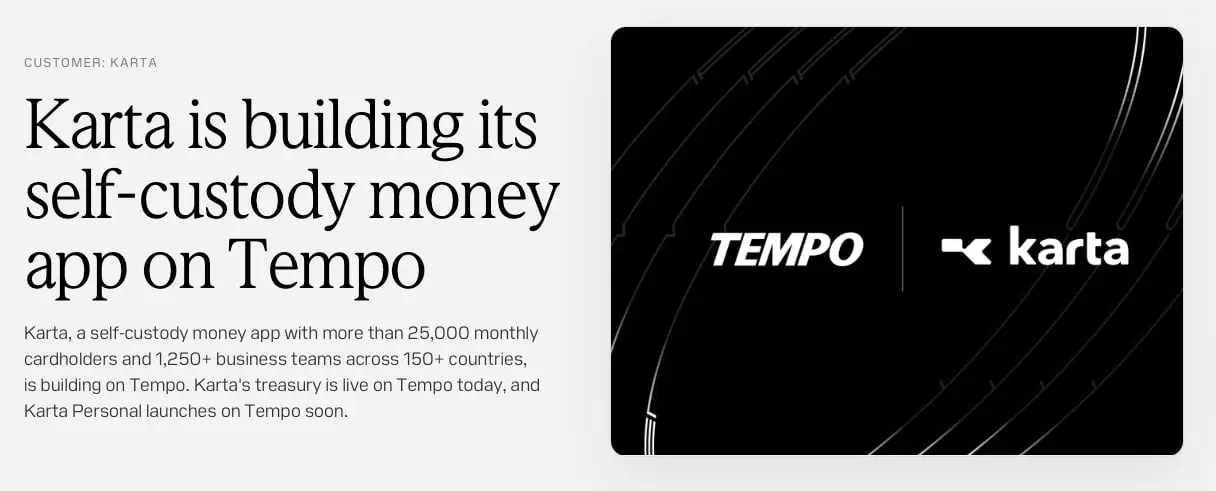 💰 Karta x Tempo
У нас в Karta вышел анонс с Tempo, и тут важен не столько сам факт партнёрства, сколько продуктовая сторона истории | Сетка — социальная сеть от hh.ru