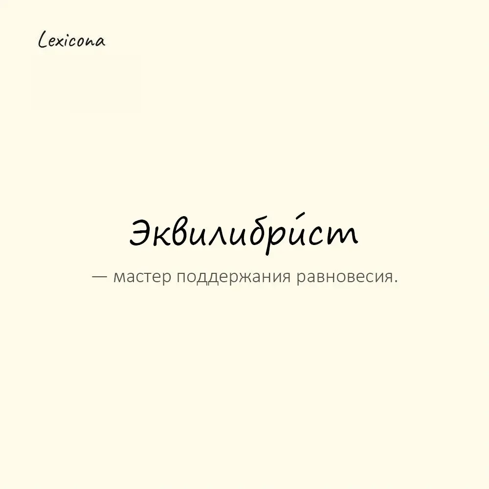Эквилибри́ст — мастер поддержания равновесия.
Пример употребления:
Политик — настоящий эквилибрист. | Сетка — социальная сеть от hh.ru