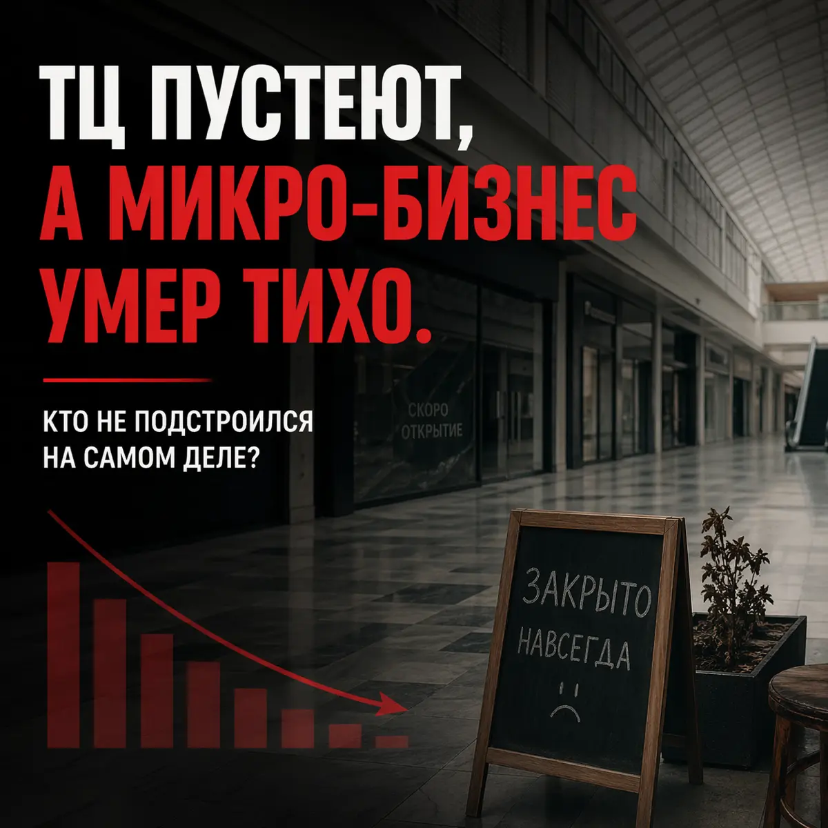 ТЦ пустеют, а микробизнес закрывается тихо | Сетка — социальная сеть от hh.ru