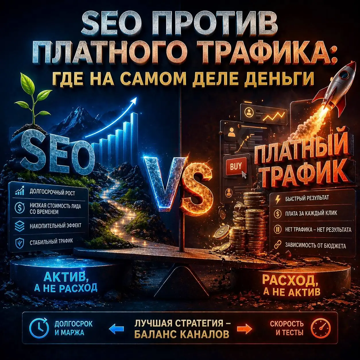 SEO против платного трафика: где на самом деле деньги | Сетка — социальная сеть от hh.ru