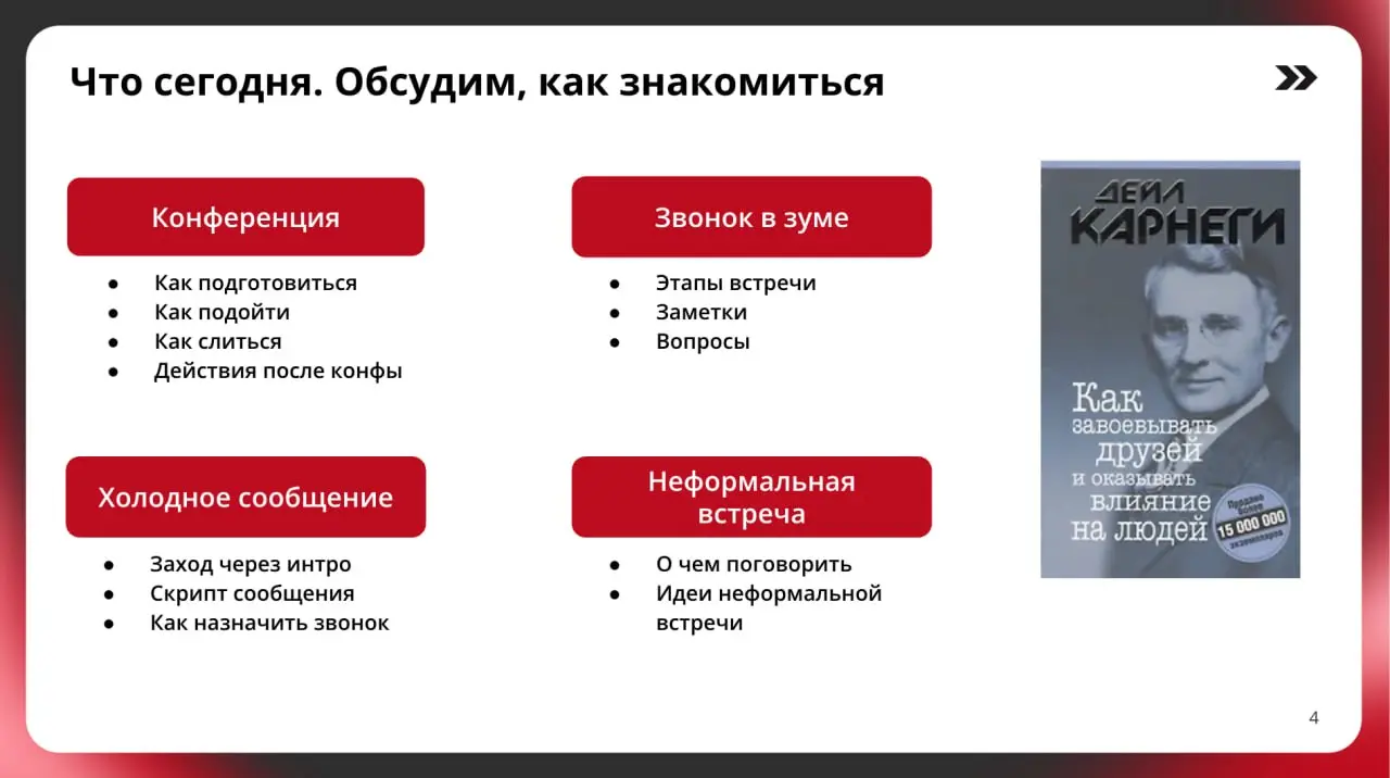 Запись вебинара про нетворкинг!
Вчера прошел вебинар, мы с Ильей Губиным и Таней Сукманской обсуждали тема "как знакомиться?":
— что нужно сделать ДО конференции, чтобы получить максимум
— как начать ... | Сетка — социальная сеть от hh.ru