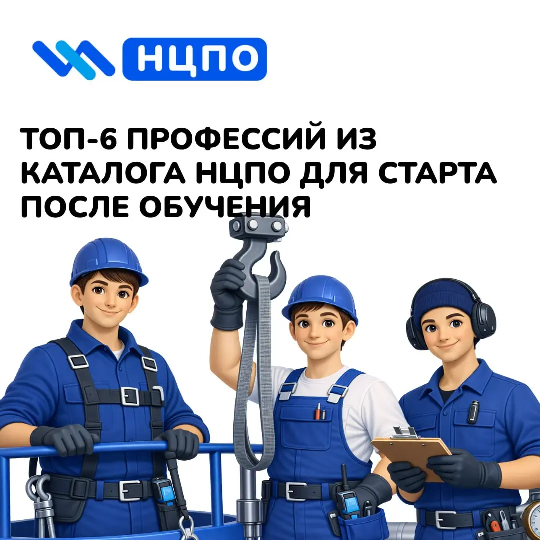 🧰 ТОП-6 профессий из каталога НЦПО для старта после обучения – без «опыта 5 лет»
Есть рабочие специальности, где ключевым фактором при трудоустройстве становится наличие удостоверения или свидетельств... | Сетка — социальная сеть от hh.ru