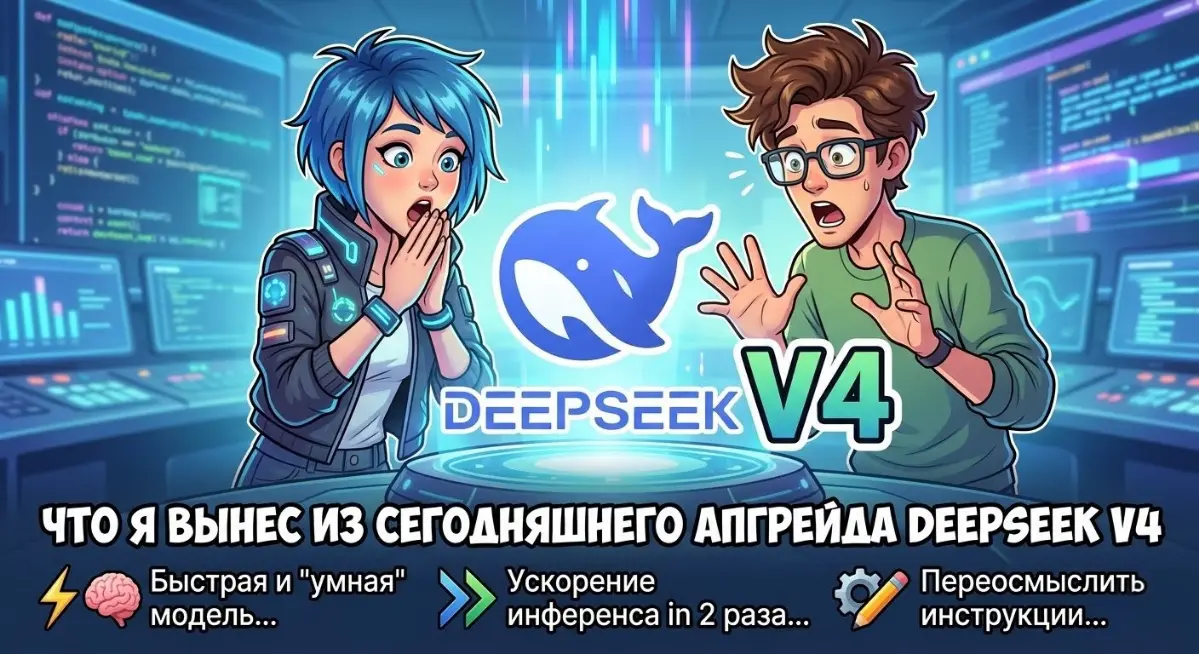 Что я вынес из сегодняшнего апгрейда DeepSeek V4 | Сетка — социальная сеть от hh.ru