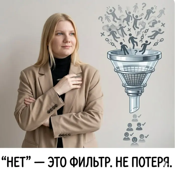Почему твоё "да" убивает твой бизнес" 💀
Ты думаешь, что отказ - это потеря клиента.
А правда в том, что твоё вечное "да" убивает бизнес медленно, но верно.
Как это выглядит:
Ты берёшь проект | Сетка — социальная сеть от hh.ru