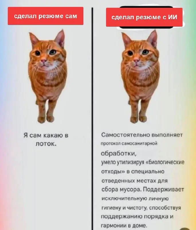 Интересно, как ИИ рекрутер относится к резюме кандидатов, который делал ИИ? Возможна ли сегрегация по LLM признаку и CV сразу отправляется к неудачникам? Или промт "все резюме с ИИ генерацией текста о... | Сетка — социальная сеть от hh.ru