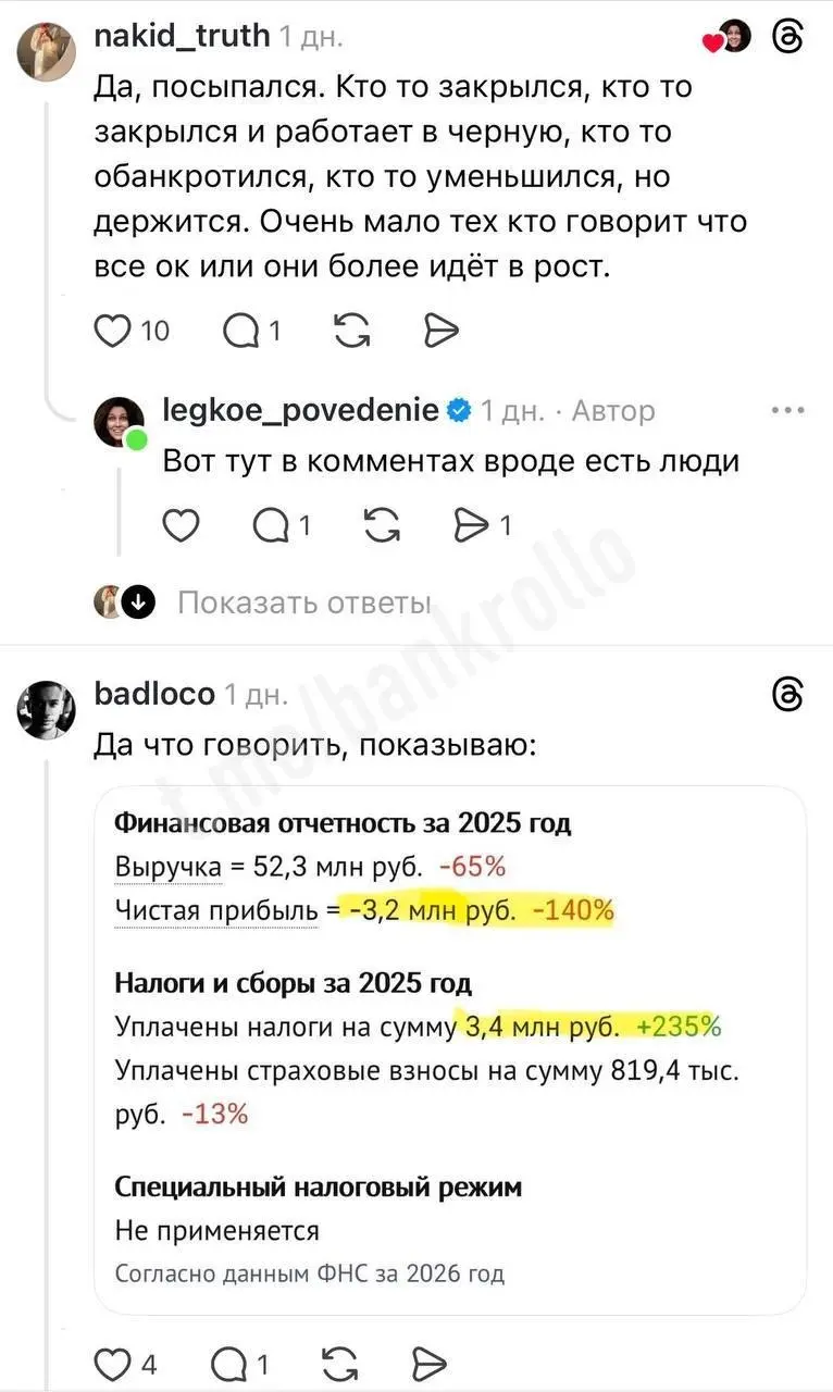 «Жопа полная». Малый бизнес в России массово жалуется на резкое падение выручки с начала года. Предприниматели закрывают производства, некоторые уезжают из России | Сетка — социальная сеть от hh.ru