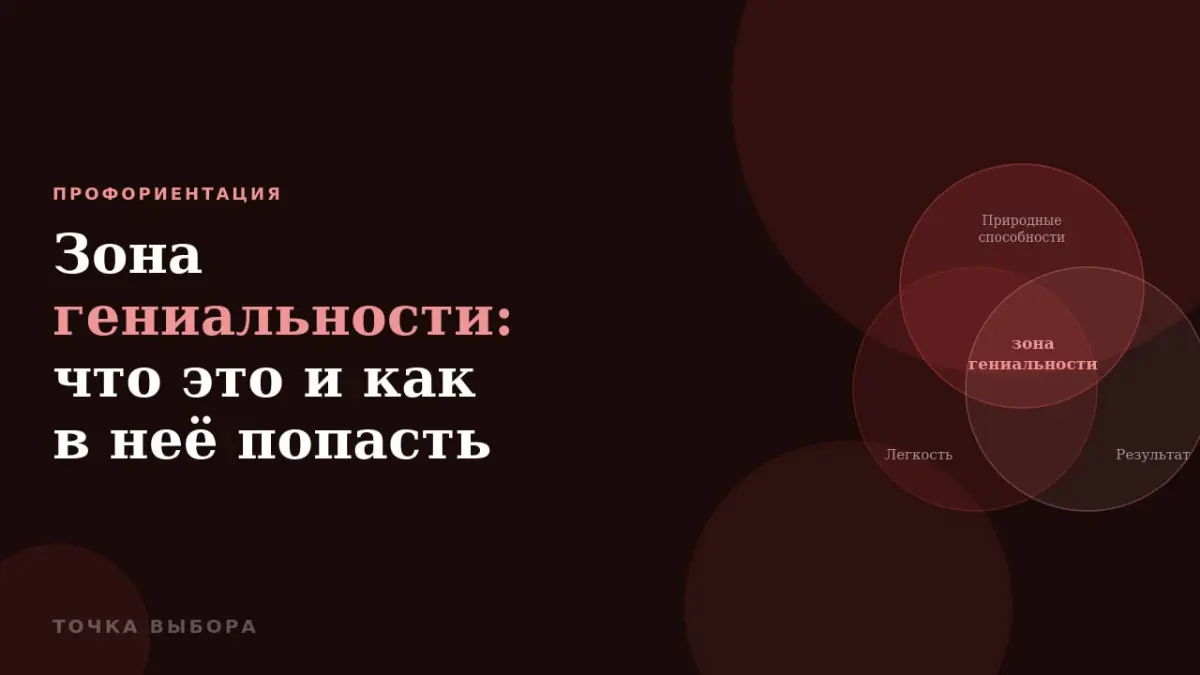 Зона гениальности: что это такое и как найти? | Сетка — социальная сеть от hh.ru