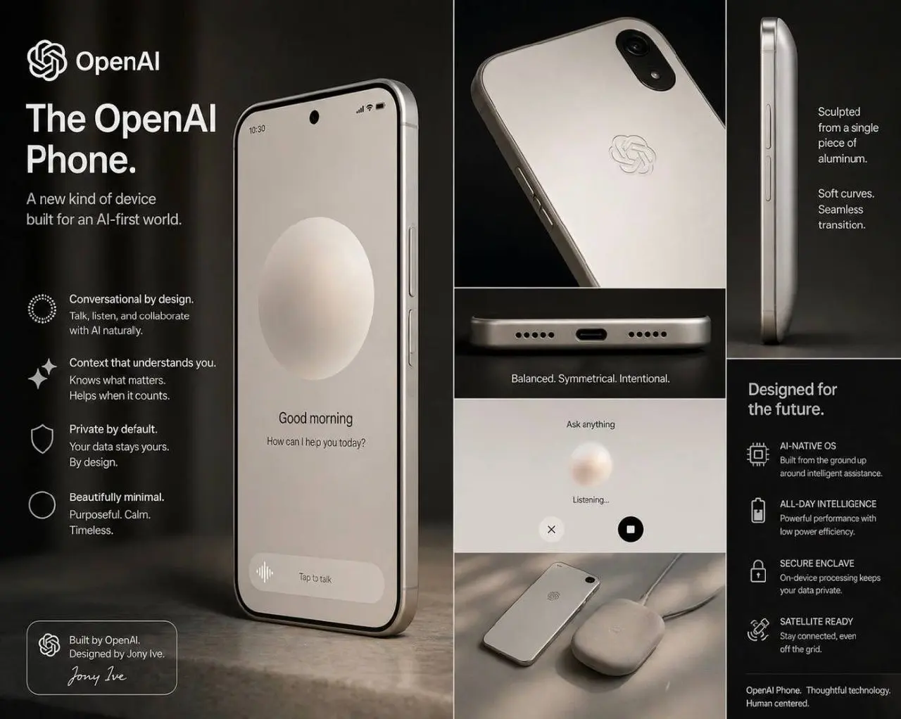 По слухам, Джони Айв дизайнит телефон от OpenAI.
Пока ощущение, что он взял свои старые наработки и подспиздил часть у любого андроида | Сетка — социальная сеть от hh.ru