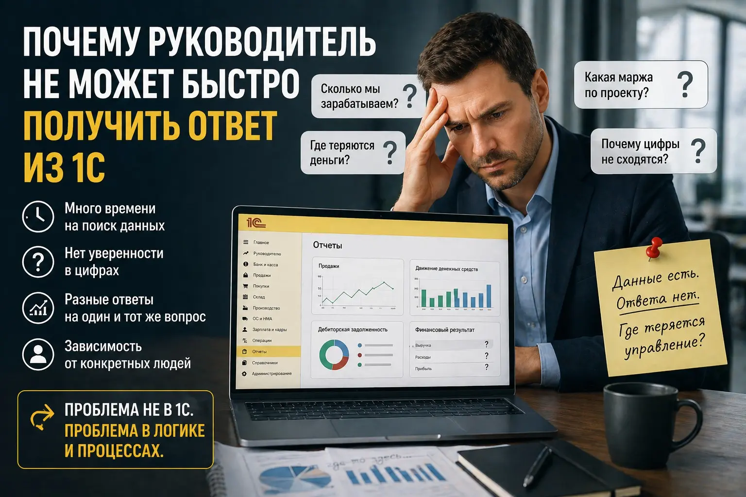 Почему руководитель не может быстро получить ответ из 1С | Сетка — социальная сеть от hh.ru