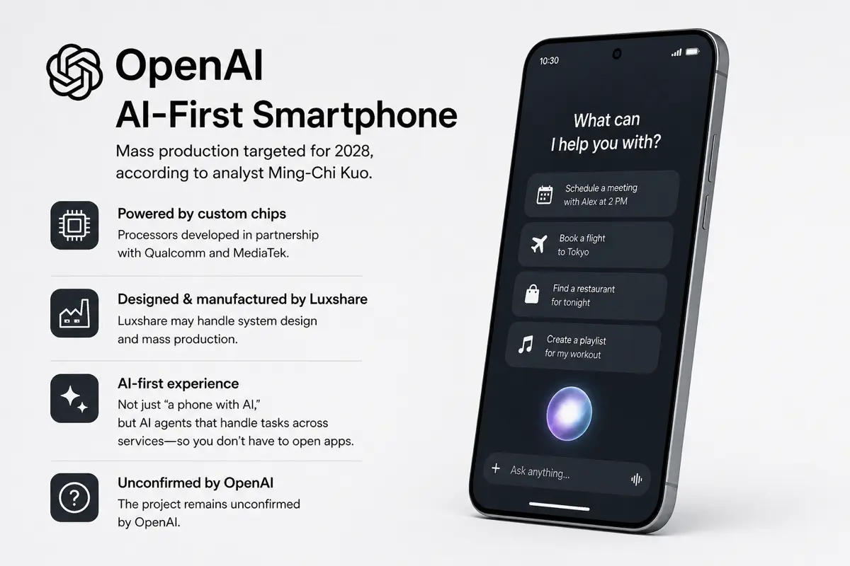 OpenAI, возможно, готовит собственный AI-смартфон к 2028 году, сообщает аналитик Мин-Чи Куо | Сетка — социальная сеть от hh.ru
