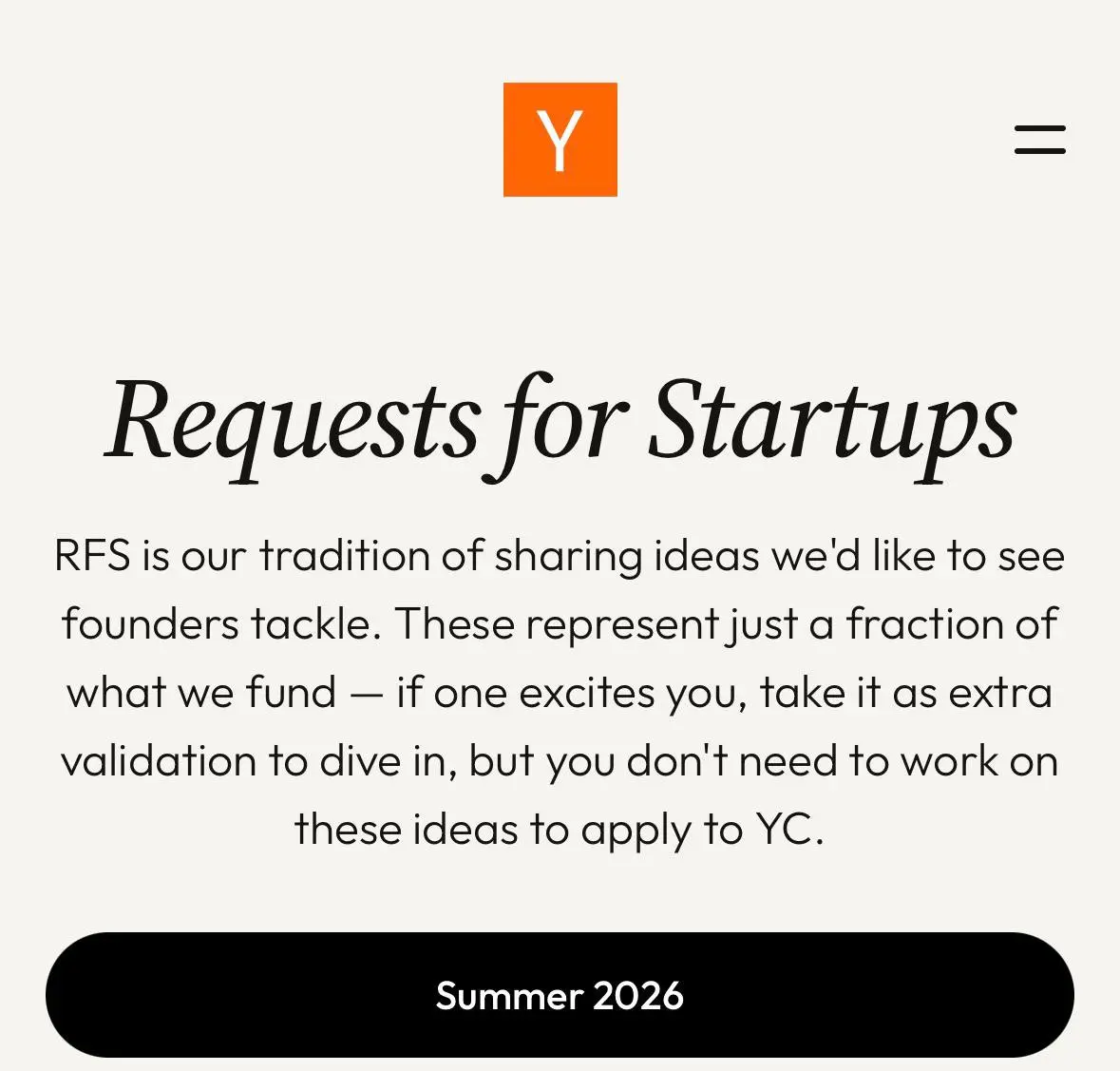 Y Combinator выпустил новый список идей стартапов, в которые они хотят вложиться
Вот лишь пара примеров проектов, которым они готовы дать деньги прямо сейчас:
🟢 ИИ-компании, которые сокращают использо... | Сетка — социальная сеть от hh.ru