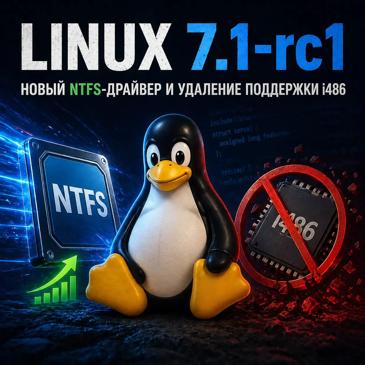 🛠️ 🐧 Вышел Linux 7.1-rc1 с новым NTFS-драйвером и удалением поддержки i486
Линус Торвальдс представил первый кандидат в релизы ядра Linux 7.1 | Сетка — социальная сеть от hh.ru