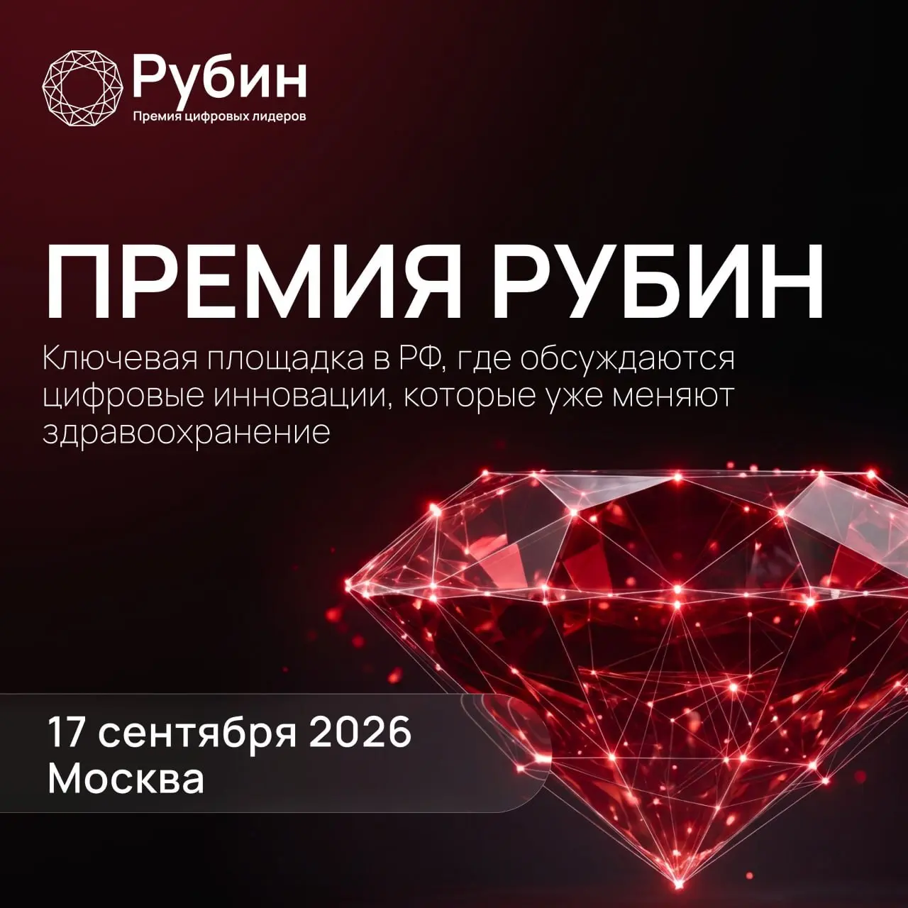 Рубин 2026: открыт прием заявок
Премия про цифровые проекты в фарме — те, что уже работают, а не только красиво смотрятся в презентации | Сетка — социальная сеть от hh.ru