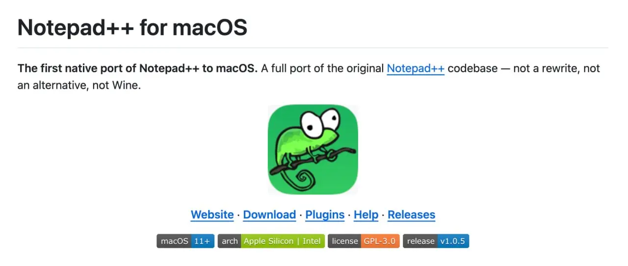 Я не знаю зачем, но вышел Notepad  на MacOS
https://github.com/notepad-plus-plus-mac/notepad-plus-plus-macos | Сетка — социальная сеть от hh.ru