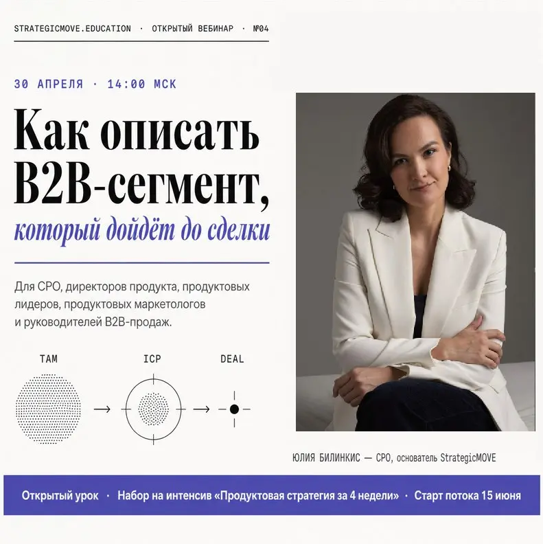 Приглашаю завтра всех вебинар в 14:00 мск!
Что будет:
— Как формулировать JTBD на уровне компании, чтобы он не превращался в пожелание без метрики и дедлайна
— Пять ролей ЛПР | Сетка — социальная сеть от hh.ru