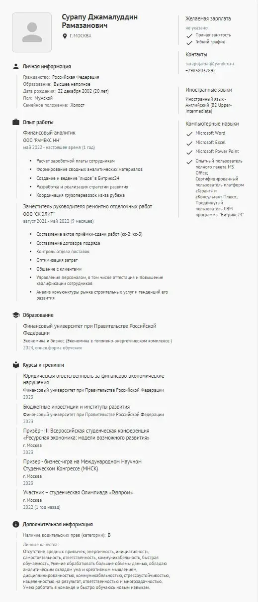 Network member avatar