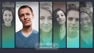 Stripe Sessions style Flex Carousel — анимированный виджет персонала. Реализована с помощью CSS и JS
https://codepen.io/simeydotme/pen/gOBMZMe | Сетка — социальная сеть от hh.ru