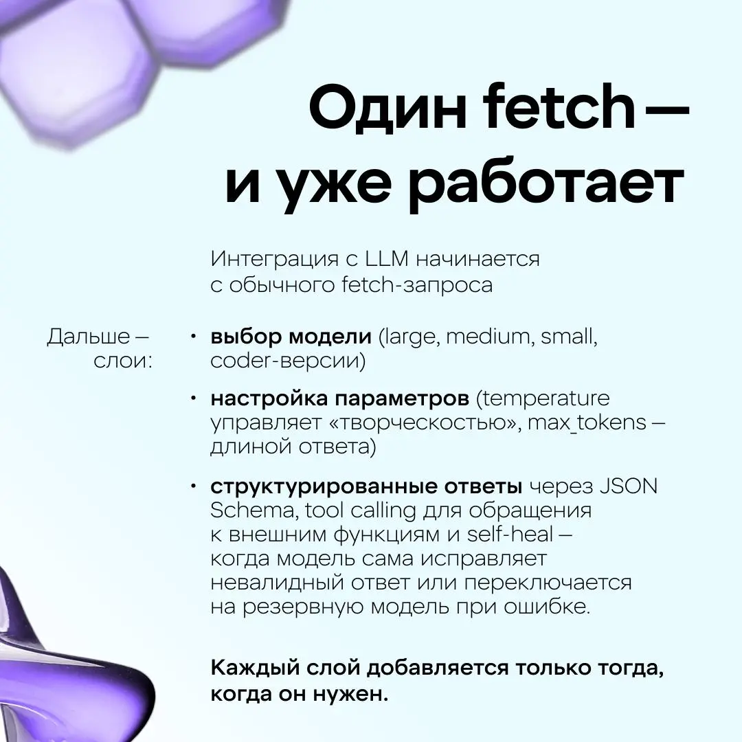 Как добавить LLM в продукт и не пожалеть
Разобрали доклад Артёма Шкуренко, старшего разработчика X5 Tech, по карточкам | Сетка — социальная сеть от hh.ru