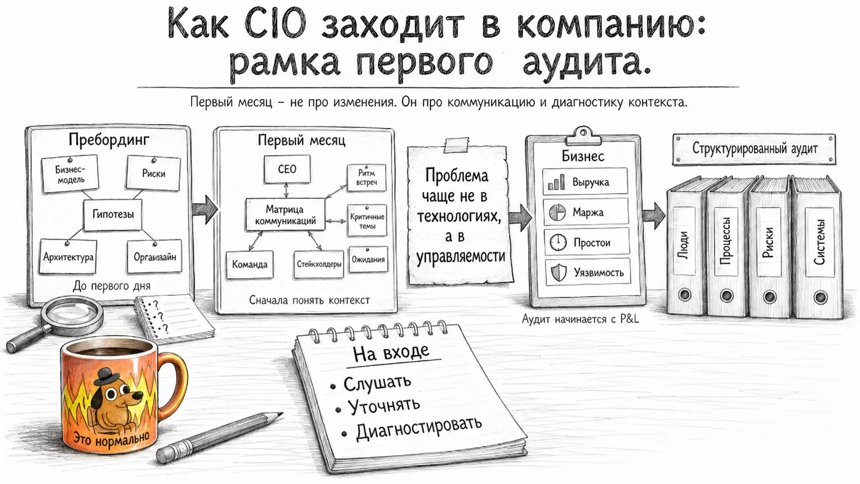 Как CIO заходит в компанию: рамка первого аудита | Сетка — социальная сеть от hh.ru
