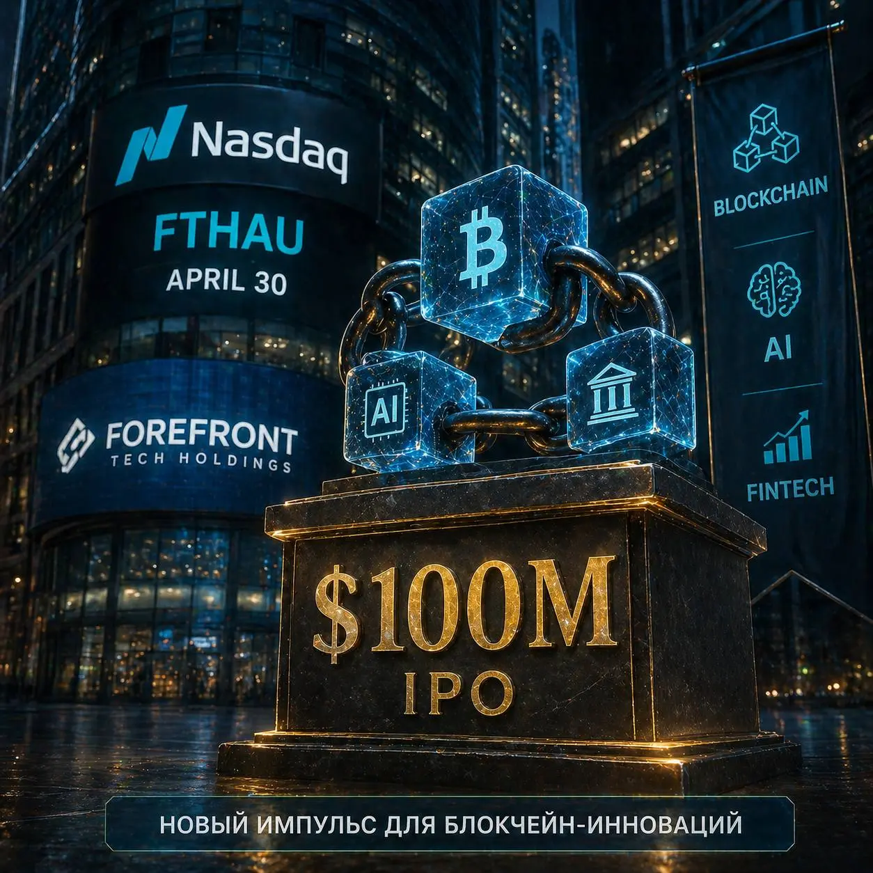 🛠️ ⛓️ Forefront завершила IPO на $100 млн и планирует блокчейн-поглощения
Специализированная компания по целевым поглощениям Forefront Tech Holdings успешно завершила первичное размещение акций на сум... | Сетка — социальная сеть от hh.ru