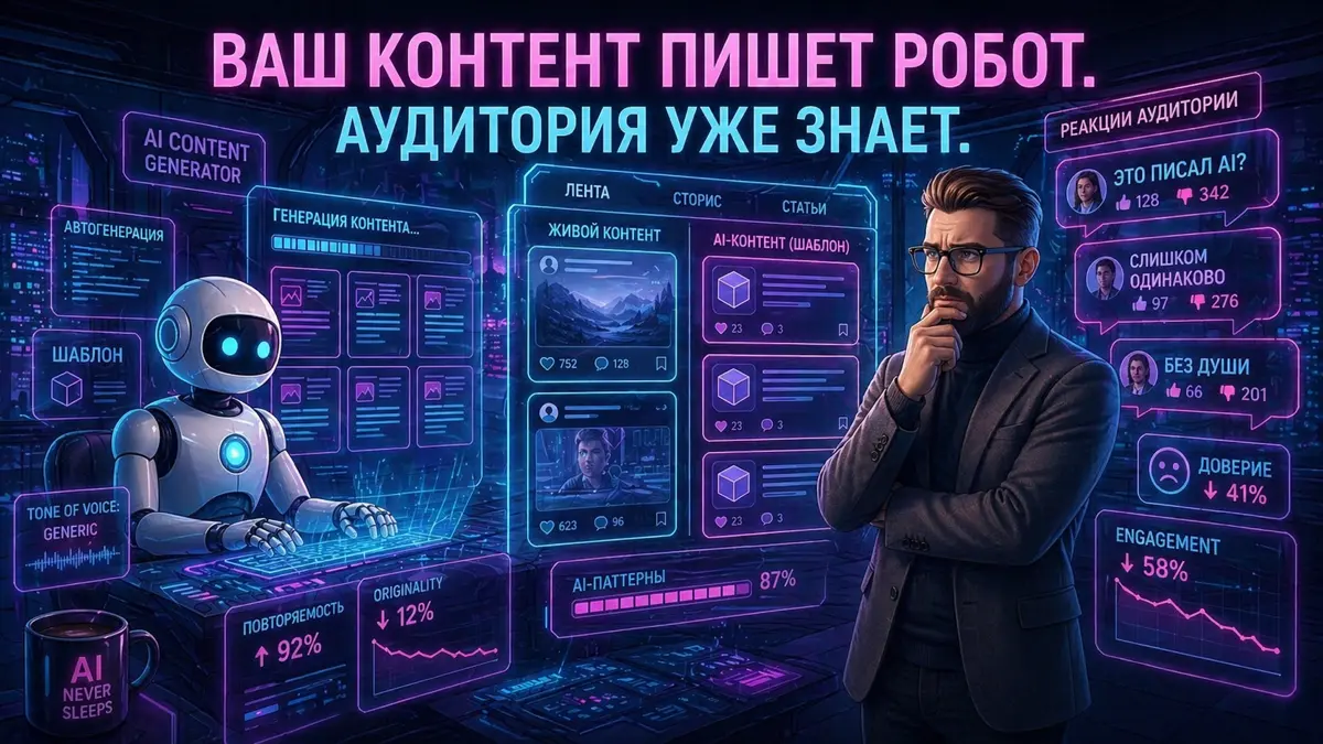Ваш контент пишет робот. Аудитория уже знает 🤖 | Сетка — социальная сеть от hh.ru